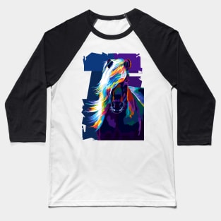 Animals Horse Pop Art Baseball T-Shirt